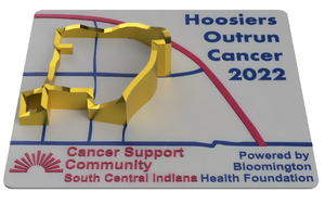 Hoosiers Outrun Cancer 2022 Route on Baseplate